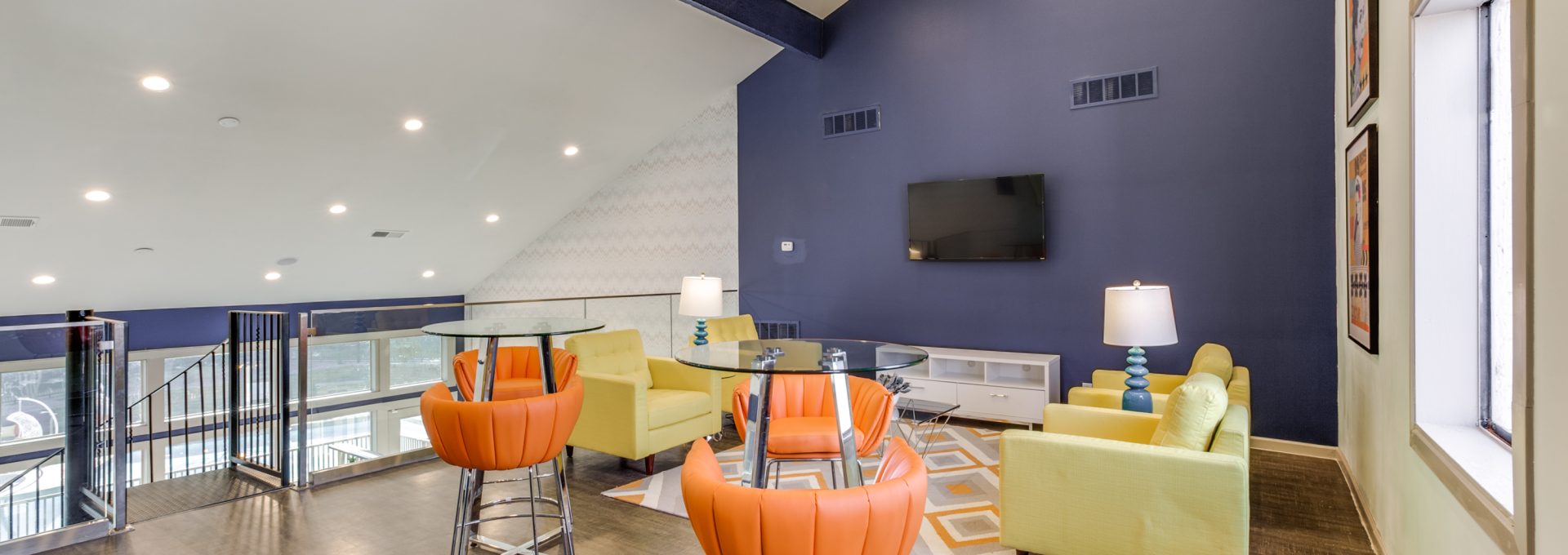 the living room at The Preslee