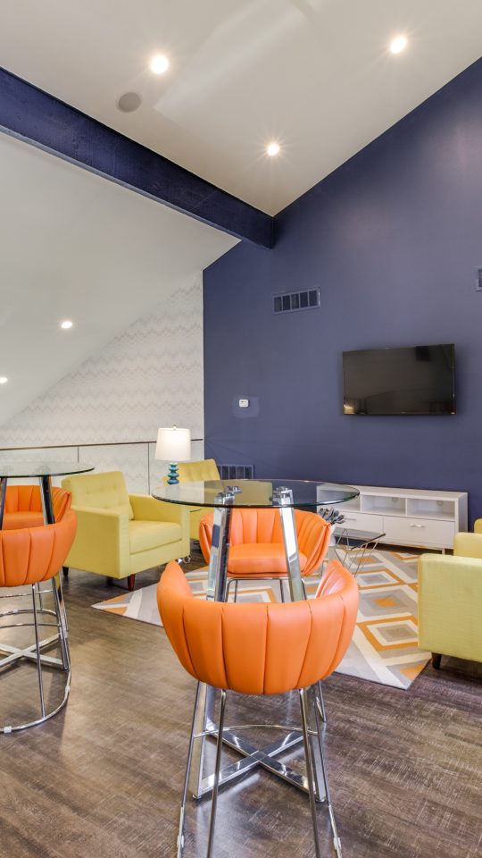 the living room at The Preslee